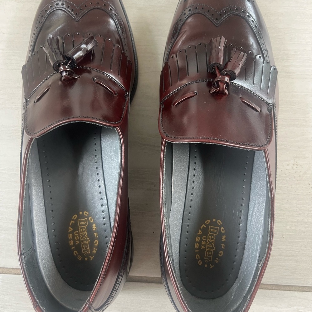 Dexter Brown Leather Slip-On Loafers